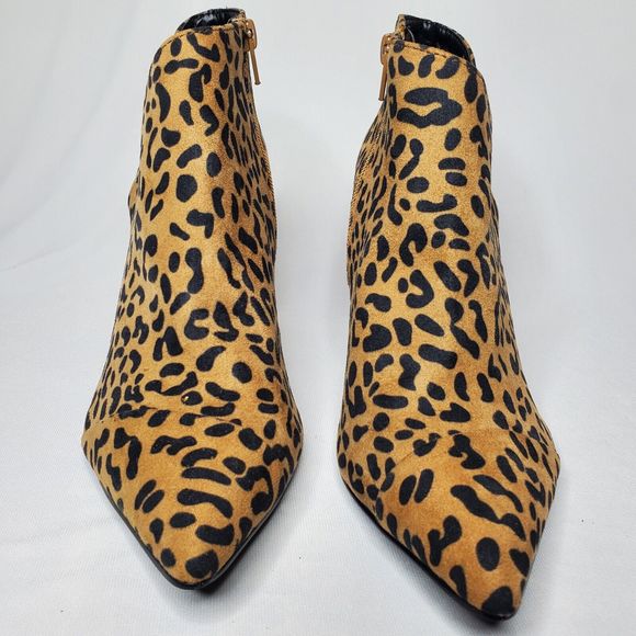 Fergalicious by Fergie Boots GOLDIE Cheetah Print Stiletto Heel Bootie Women 7.5 - Picture 12 of 13